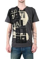 William Rast - WASHED NUMBER JERSEY V-NECK T-SHIRT