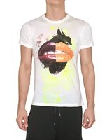 Pagano - LIPS PRINT JERSEY T-SHIRT