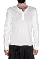 Maison Martin Margiela - POPELINE SLEEVES JERSEY T-SHIRT