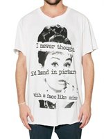 Paura - AUDREY HEPBURN OVERSIZED RAW CUT T-SHIRT