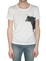 Burberry Prorsum - BIG COW PRINT JERSEY T-SHIRT