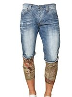 Galliano - WASHED STRETCH DENIM SHORTS