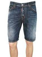 Dsquared - DISTRESSED WASHED DENIM SHORTS