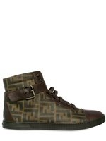 Fendi - ACTIVE  LOGO HIGH TOP SNEAKERS