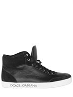 Dolce & Gabbana - SUEDE AND CALF HIGH TOP SNEAKERS