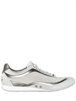 D&g - PERFORATED AND LAMINATED CALF SNEAKERS