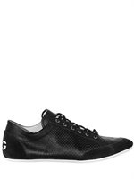 D&g - PERFORATED CALF AND SUEDE SNEAKERS