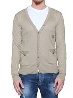 Xagon Man - V-NECK VINTAGE COTTON KNIT CARDIGAN SWEA