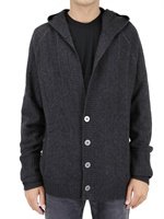 Alexander Wang - STRIPED HOODED KNIT CARDIGAN SWEATER