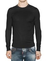 Dsquared - LOGO PLAQUET KNIT SILK SWEATER