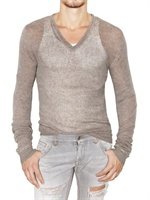 Dolce & Gabbana - TRANSPARENT RIBBED KNIT LINEN SWEATER