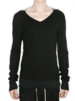 Rick Owens - CASHMERE BLEND RIBBED KNIT SWEATER
