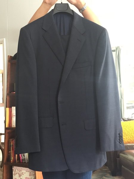 HF suit - navy glen check 42R - front view.jpg