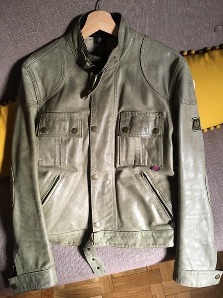 Meyella Hong Kong Herencia Rare Belstaff Wanted Cougar Leather Jacket. Sz S. Forest Green. | Styleforum