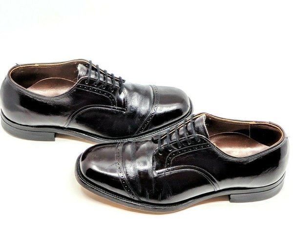 Vintage Foot-So-Port Mens Supreme Burgundy Size 8 Leather Derby Dress Shoe S8335 7.jpg