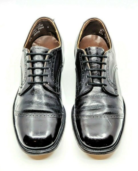 Vintage Foot-So-Port Mens Supreme Burgundy Size 8 Leather Derby Dress Shoe S8335 5.jpg