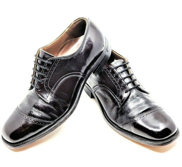 Vintage Foot-So-Port Mens Supreme Burgundy Size 8 Leather Derby Dress Shoe S8335 3.jpg