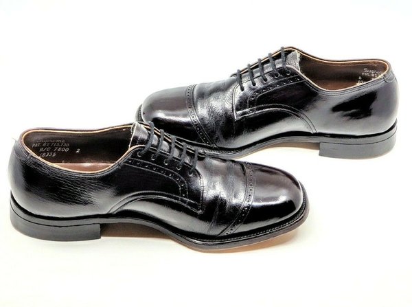 Vintage Foot-So-Port Mens Supreme Burgundy Size 8 Leather Derby Dress Shoe S8335 6.jpg