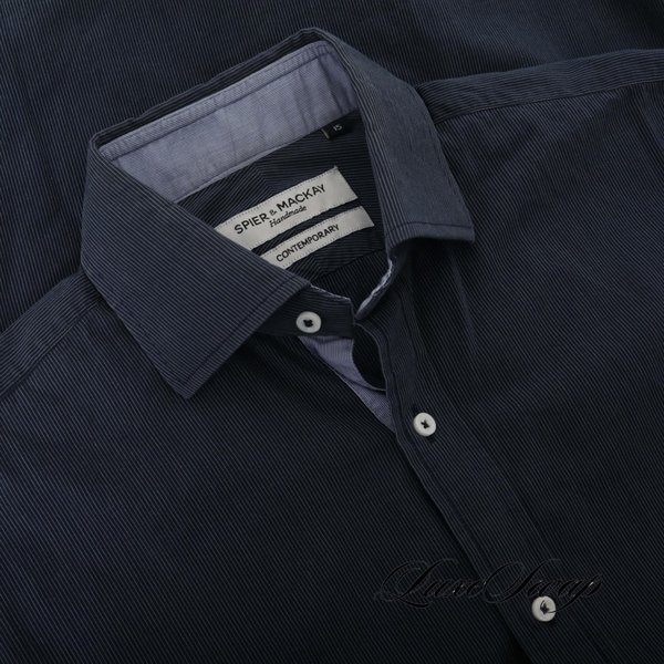 S&M Navy Pinstripe Dress Shirt.jpg