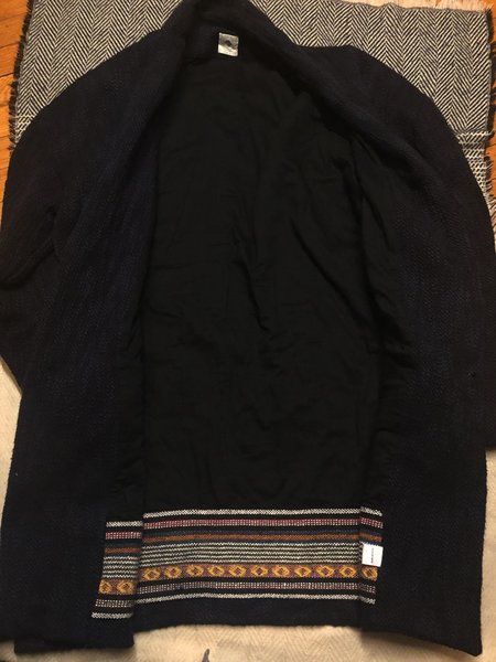 18 East x Unionmade indigo overdyed cotton khadi jampa in size XL_1.jpg