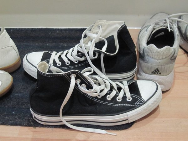 Barely Used Converse All Star Black Hi Top (UK 9) - FREE | Styleforum