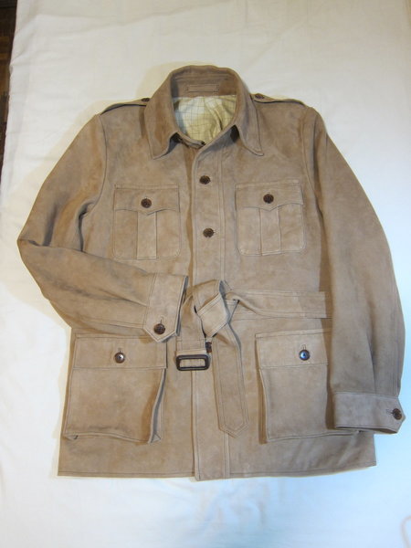 Italian lamb suede Safari jacket2.JPG