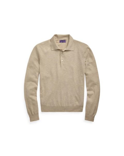 ralph-lauren-Oatmeal-Melange-Silk-cashmere-Polo-collar-Sweater.jpeg
