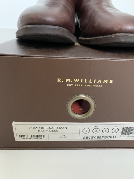 R.M. Williams Comfort Craftsman Chelsea Boot - Rum - G - Wide - 6