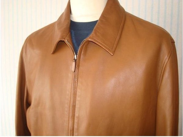 ralph lauren tan leather jacket