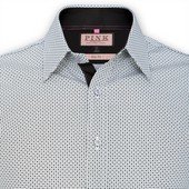 Thomas Pink argyll texture shirt - button cuff