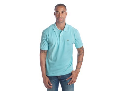 Lacoste Short Sleeve Classic Pique Polo Shirt- Turquoise (L)