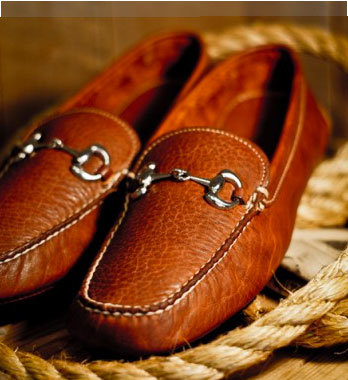 The Laramie Horsehoe Bit Loafer in Bison by Buffalo Jackson Trading Co