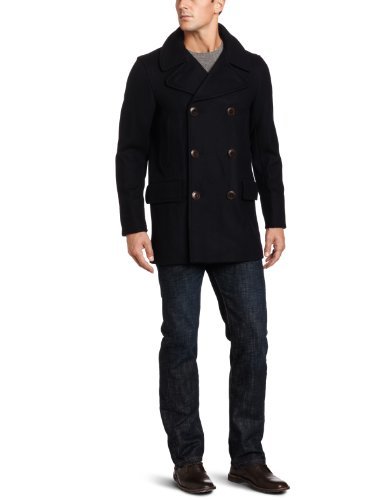 Jack Spade Men's Riggs Peacoat, Navy