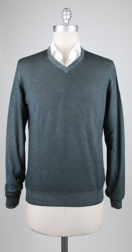 New Barba Napoli Green Wool Sweater Medium/50
