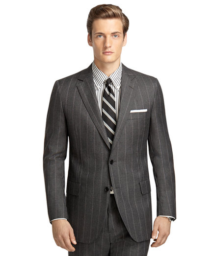 Brooks Brothers Own Make 102 Wide Stripe Suit