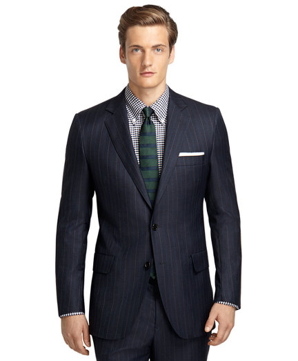 Brooks Brothers Own Make 102 Alternating Stripe Suit
