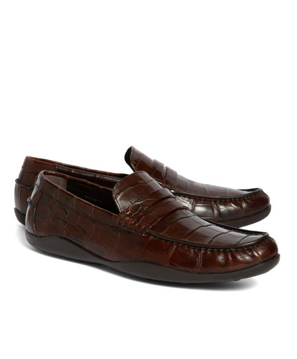 Harrys of London Basel Alligator Penny Loafers