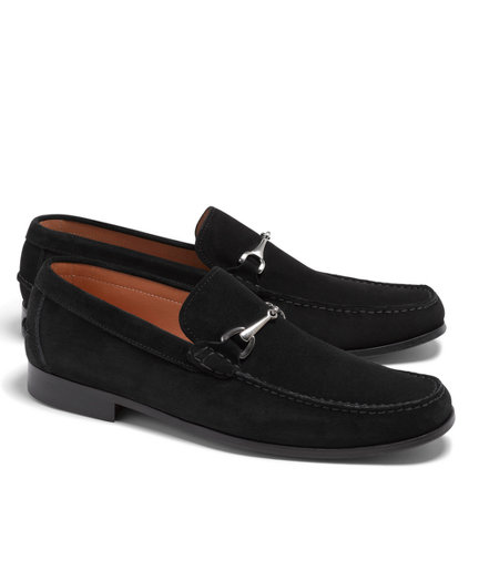 Brooks Brothers Suede Buckle Loafers