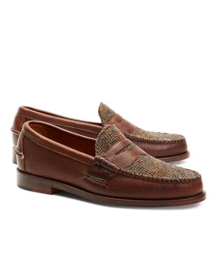 Rancourt & Co. Wool Plaid Penny Loafers