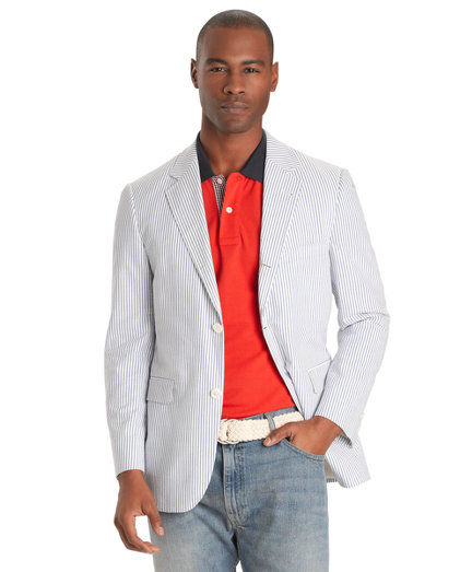 Brooks Brothers Cambridge Seersucker Three-Button Modern SackSport Coat