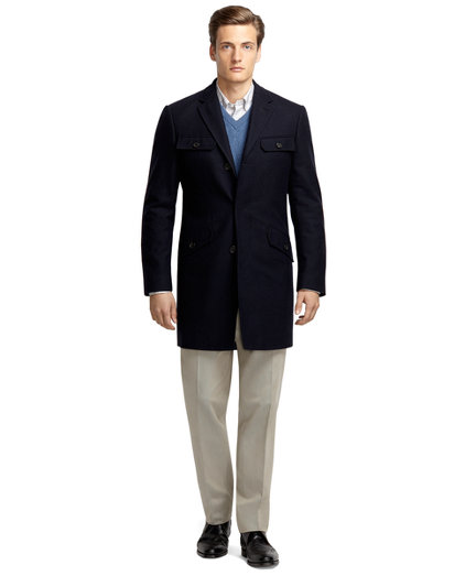 Brooks Brothers Cashmere and Wool Car Coat