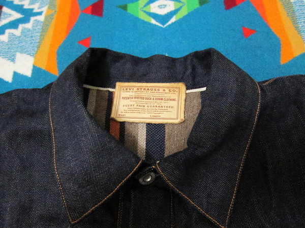 LVC Levis Vintage Clothing 1897 Blanket-Lined Pleated Blouse Jacket  705792382 L