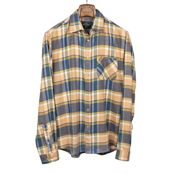 Portuguese_Flannel_FW23_Sussu_shirt_in_peach,_lilac,_blue_and_yellow_plaid_cotton_flannel (6).jpg