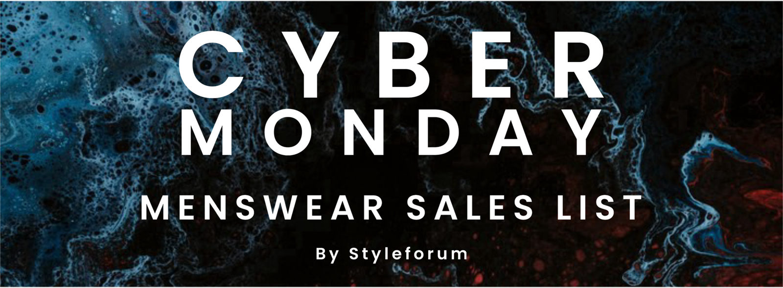 Black Friday & Cyber Monday Menswear Sales List 2023