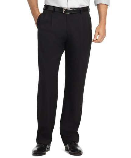 Brooks Brothers Madison Fit Pleat-Front Classic Gabardine Trousers