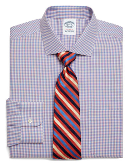 Brooks Brothers Supima® Cotton Non-Iron Extra-Slim Fit Framed Gingham Dress Shirt