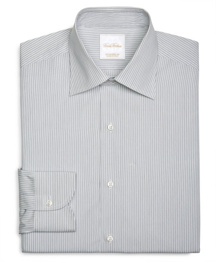 Brooks Brothers Framed Hairline Stripe Woven Dress Shirt