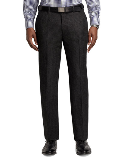 Brooks Brothers Milano Fit Tic Plain-Front Dress Trousers