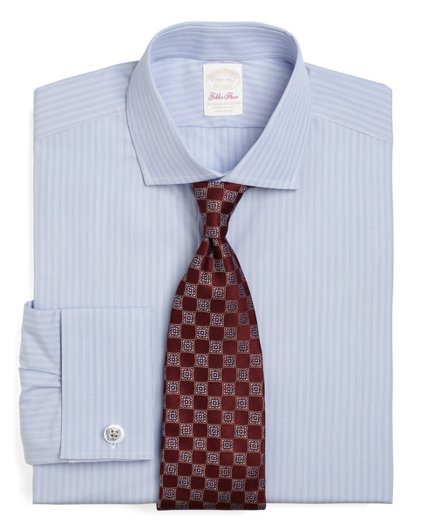 Brooks Brothers Golden Fleece® Sea Island Cotton Regular Fit Hairline Alternating Stripe French Cuff