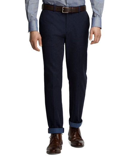 Brooks Brothers Milano Fit Double-Face Plain-Front Dress Trousers